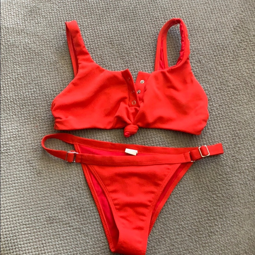 Zaful Red Two Piece Bikini